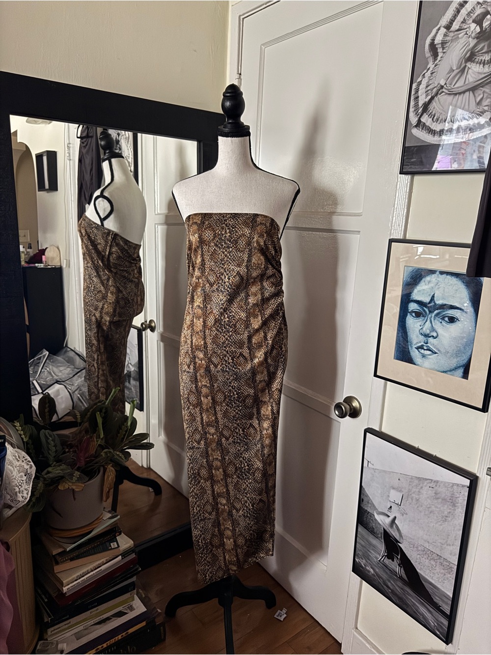 Snakeskin Print Skirt
